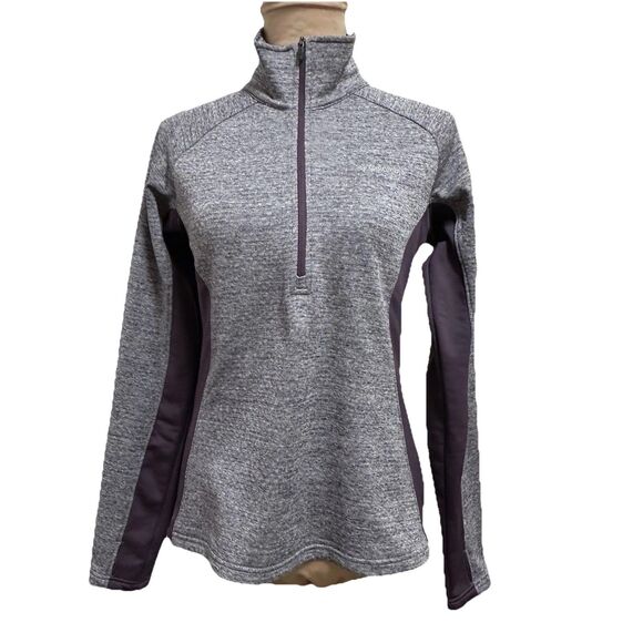 Columbia New Pullover Women S Omni-Heat L/Sleeve Athletic Top Purple Colorblock - Picture 2 of 14